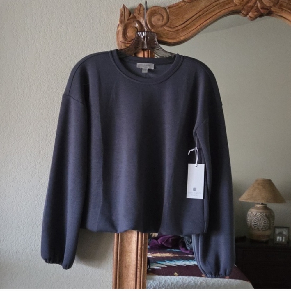 Cable & Gauge NWT Sport Yummy Blue Crewneck Pullover